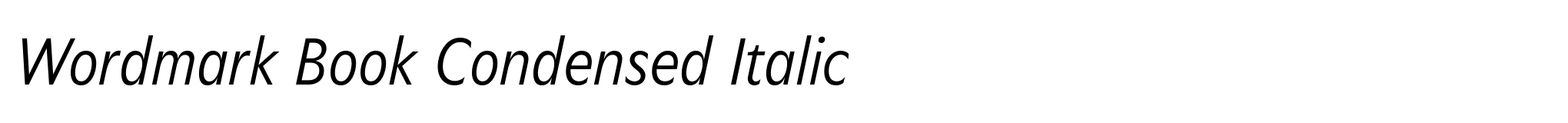 Wordmark Book Condensed Italic image